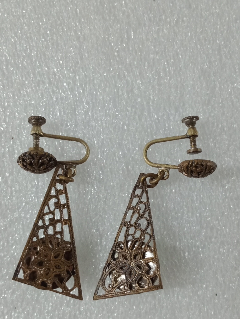 Antique Czech Art Earrings #A464 - Picture 4 of 7